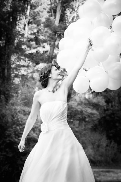 Robe de mariée bustier plissé satin jupe tulle