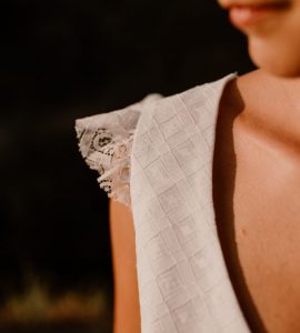 top mariée dentelle graphique