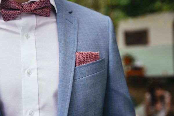 Inspiration mariage bohème chic pochette homme