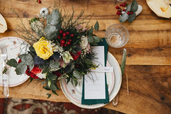 Inspiration mariage bohème chic bouquet de la mariée