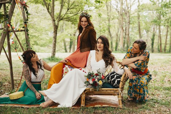 Inspiration mariage bohème chic robe de mariée