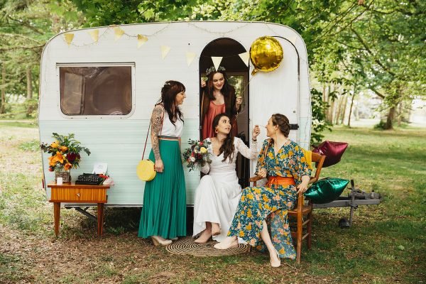 Inspiration mariage bohème chic témoins de mariée