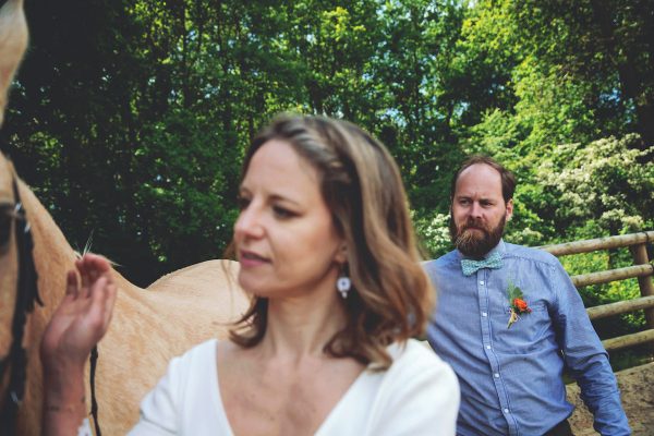 Inspiration mariage équestre cheval robe de mariée