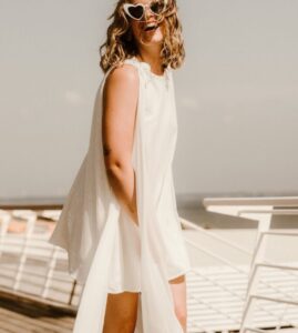 Robe de mariée courte civil paillettes sequins