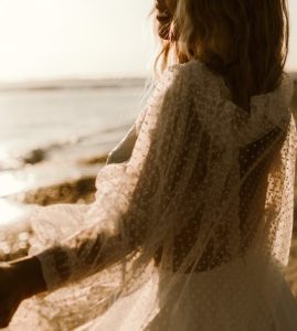 voile cape de mariée plumetis
