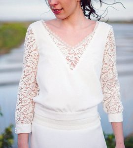 top mariée dentelle vintage