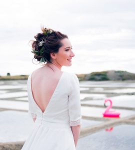 décolleté dos mariée robe romantique