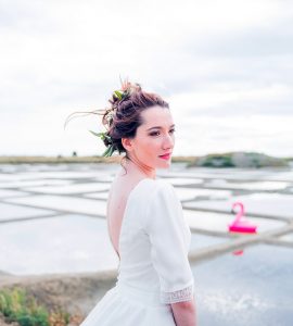 robe mariée romantique décolleté dos