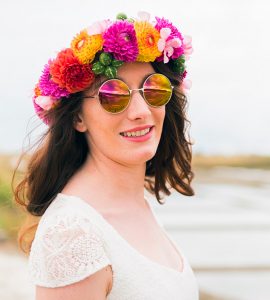 top mariée dentelle géométrique manche courte